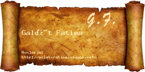 Galát Fatima névjegykártya